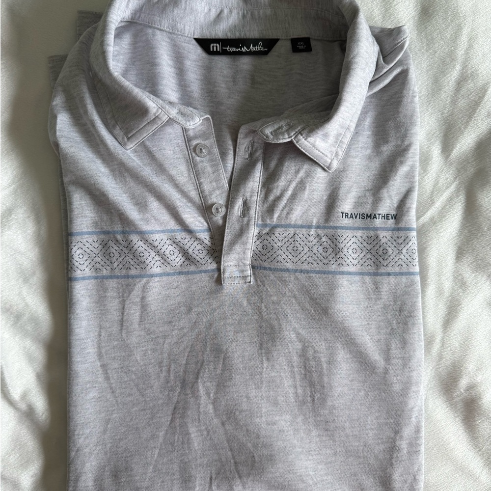 Travis Mathew Men’s Gray Polo Shirt